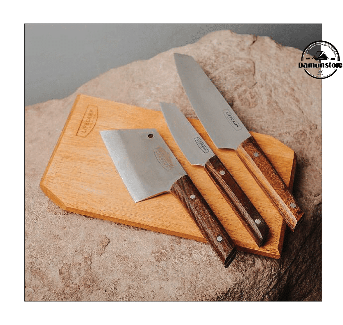 ست ساطور و چاقو لایف کمپ مدل ژاپنی 4 تکه