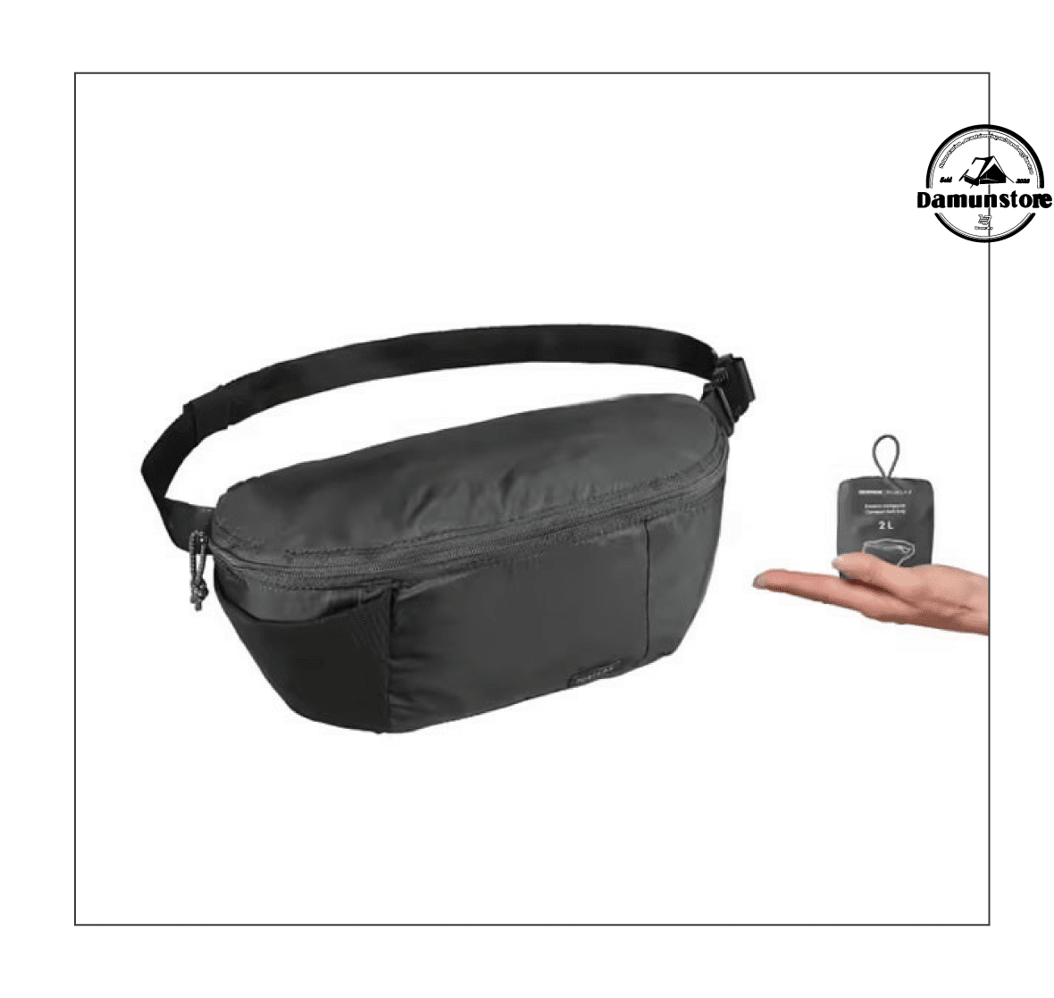 کیف کمری مشتی 2 لیتری دکتلون مدل FORCLAZ