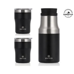 ست فلاسک و لیوان دوجداره 1200 میلی‌لیتری