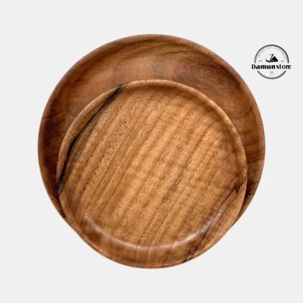 بشقاب چوبی گردو (دست‌ساز)