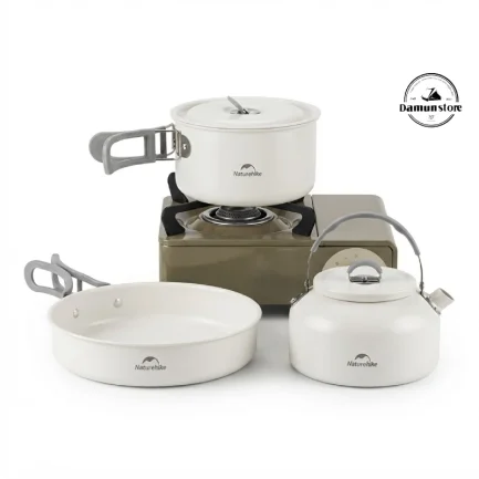 ست قابلمه سرامیکی سه تیکه نچسب نیچرهایک دو نفره مدل NATUREHIKE CNK2450CF013